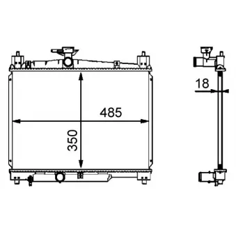 Radiateur, refroidissement du moteur MAHLE CR 539 000S