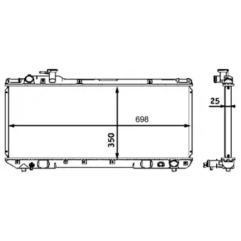 Radiateur, refroidissement du moteur MAHLE CR 542 000S
