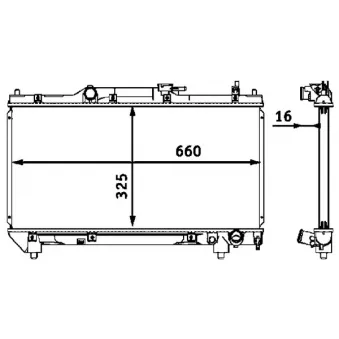 Radiateur, refroidissement du moteur MAHLE CR 544 000S