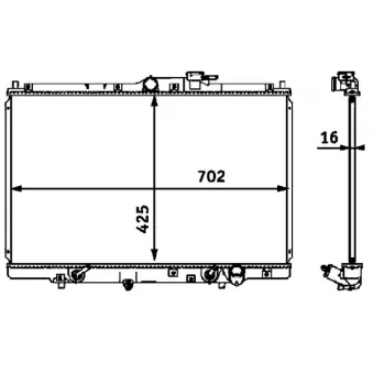 Radiateur, refroidissement du moteur MAHLE CR 547 000S