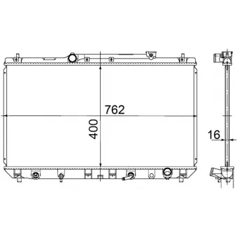 Radiateur, refroidissement du moteur MAHLE CR 548 000S