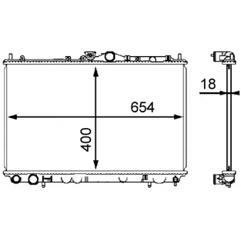 Radiateur, refroidissement du moteur MAHLE CR 549 000S
