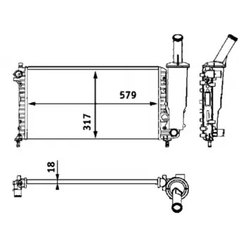 Radiateur, refroidissement du moteur MAHLE CR 552 000S