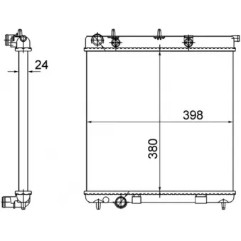 Radiateur, refroidissement du moteur MAHLE CR 558 001S