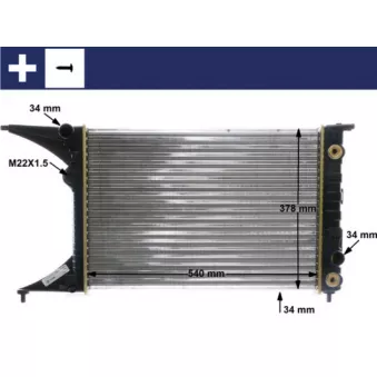 Radiateur, refroidissement du moteur MAHLE CR 559 000S
