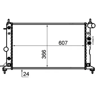 Radiateur, refroidissement du moteur MAHLE CR 562 000S