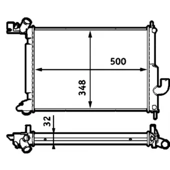 Radiateur, refroidissement du moteur MAHLE CR 563 000S
