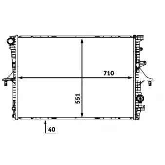 Radiateur, refroidissement du moteur MAHLE CR 569 000P