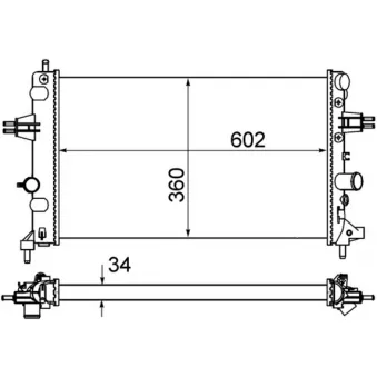 Radiateur, refroidissement du moteur MAHLE CR 574 000S