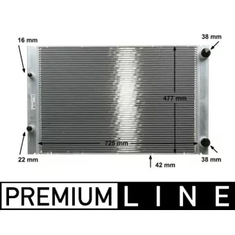Radiateur, refroidissement du moteur MAHLE CR 576 000P