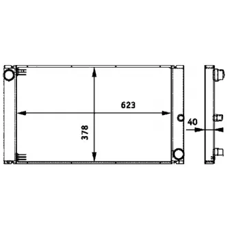 Radiateur, refroidissement du moteur MAHLE CR 579 000P