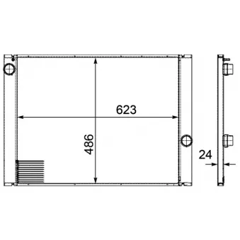 Radiateur, refroidissement du moteur MAHLE CR 581 000P