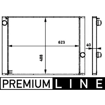 Radiateur, refroidissement du moteur MAHLE CR 582 000P