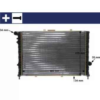 Radiateur, refroidissement du moteur MAHLE CR 589 000S