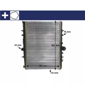 Radiateur, refroidissement du moteur MAHLE CR 590 000S