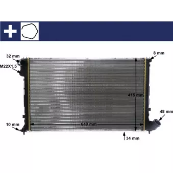 Radiateur, refroidissement du moteur MAHLE CR 594 000S