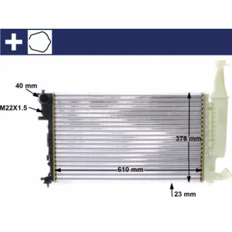 Radiateur, refroidissement du moteur MAHLE CR 596 000S