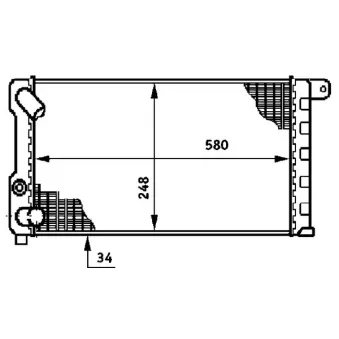 Radiateur, refroidissement du moteur MAHLE CR 597 000S
