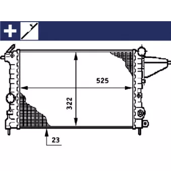 Radiateur, refroidissement du moteur MAHLE CR 600 000S