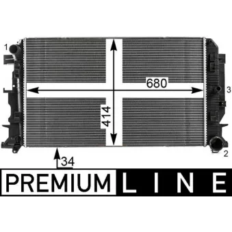 Radiateur, refroidissement du moteur MAHLE CR 61 000P