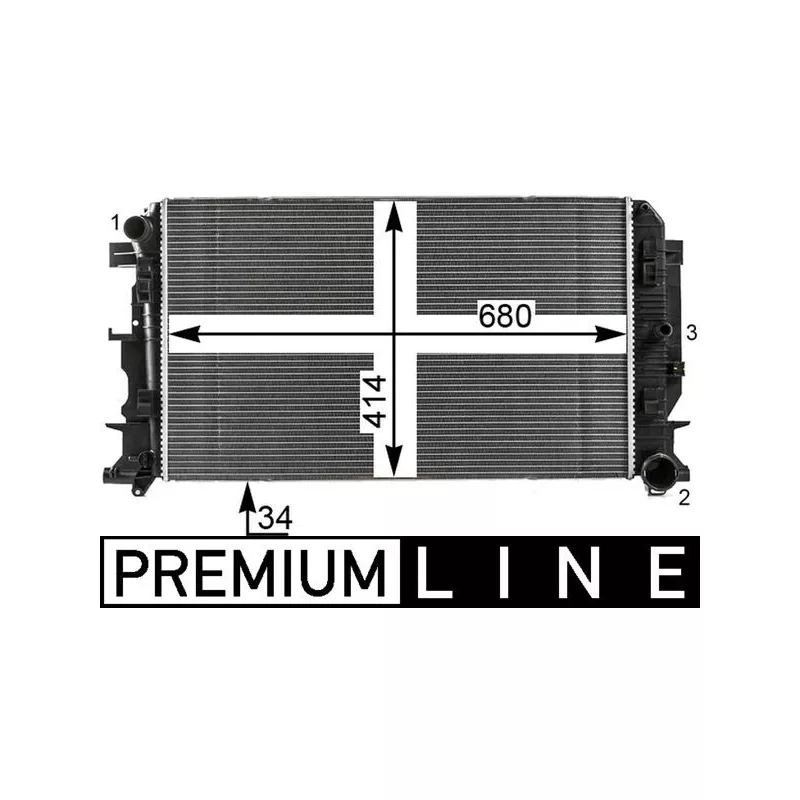 Radiateur, refroidissement du moteur MAHLE CR 61 000P