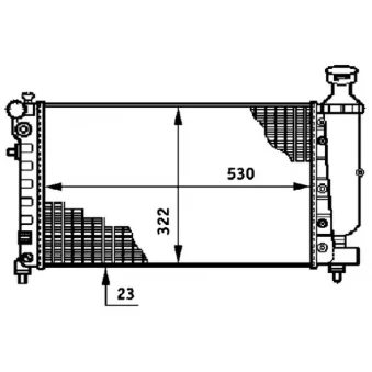 Radiateur, refroidissement du moteur MAHLE CR 612 000S