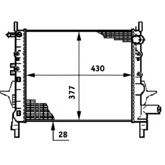 Radiateur, refroidissement du moteur MAHLE CR 614 000P