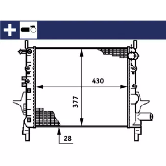 Radiateur, refroidissement du moteur MAHLE CR 614 000S