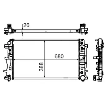Radiateur, refroidissement du moteur MAHLE CR 62 000S