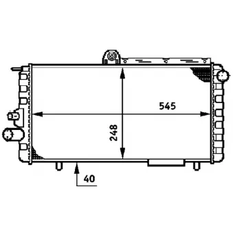 Radiateur, refroidissement du moteur MAHLE CR 620 000S