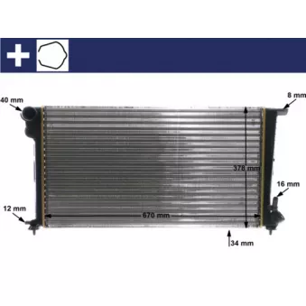 Radiateur, refroidissement du moteur MAHLE CR 624 000S