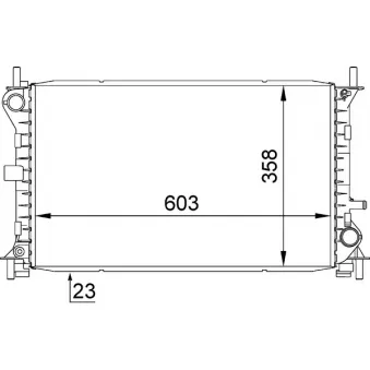 Radiateur, refroidissement du moteur MAHLE CR 627 000S