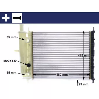Radiateur, refroidissement du moteur MAHLE CR 630 000S