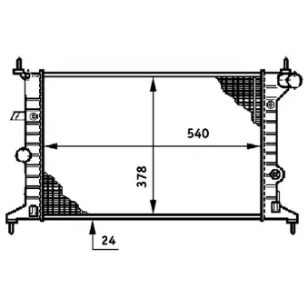 Radiateur, refroidissement du moteur MAHLE CR 636 000S