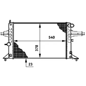 Radiateur, refroidissement du moteur MAHLE CR 637 000S