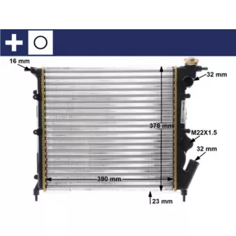 Radiateur, refroidissement du moteur MAHLE CR 642 000S