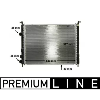 Radiateur, refroidissement du moteur MAHLE CR 645 000P