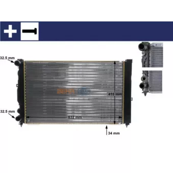 Radiateur, refroidissement du moteur MAHLE CR 647 000S