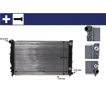 Radiateur, refroidissement du moteur MAHLE CR 648 000S