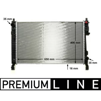 Radiateur, refroidissement du moteur MAHLE CR 661 000P