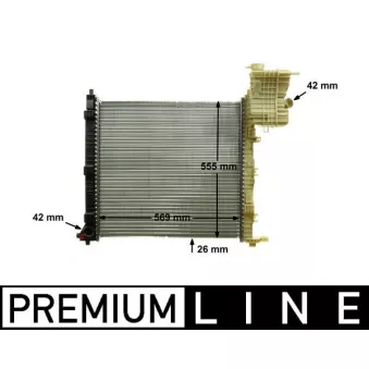 Radiateur, refroidissement du moteur MAHLE CR 714 000P