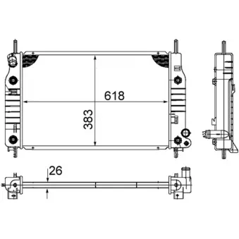 Radiateur, refroidissement du moteur MAHLE CR 741 000S