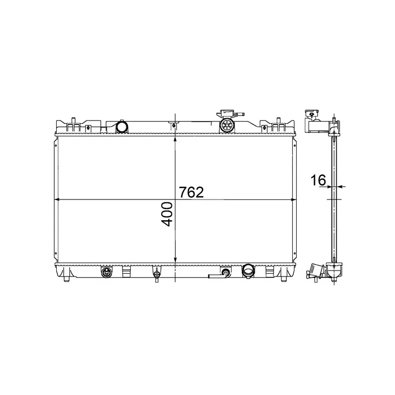 Radiateur, refroidissement du moteur MAHLE CR 742 000S