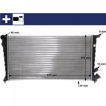 Radiateur, refroidissement du moteur MAHLE CR 750 000S
