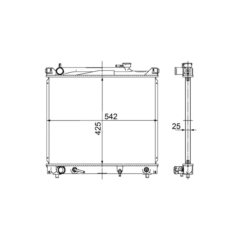 Radiateur, refroidissement du moteur MAHLE CR 754 000S