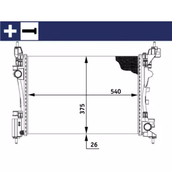 Radiateur, refroidissement du moteur MAHLE CR 773 000S