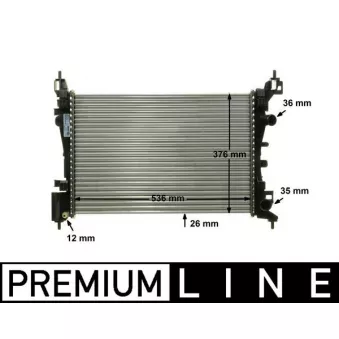 Radiateur, refroidissement du moteur MAHLE CR 774 000P
