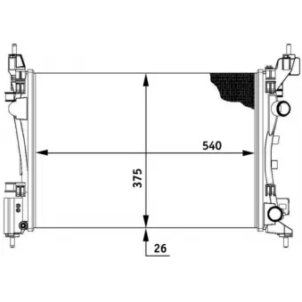 Radiateur, refroidissement du moteur MAHLE CR 774 000S
