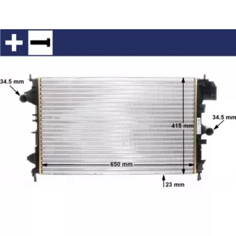 Radiateur, refroidissement du moteur MAHLE CR 8 000S