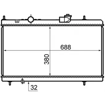 Radiateur, refroidissement du moteur MAHLE CR 800 000S